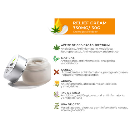 Relief Cream / Crema para el dolor