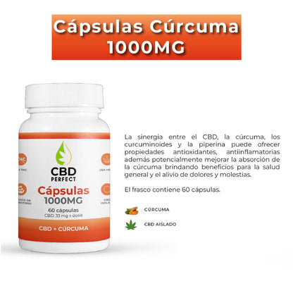 capsulas CBD Curcuma 1000mg