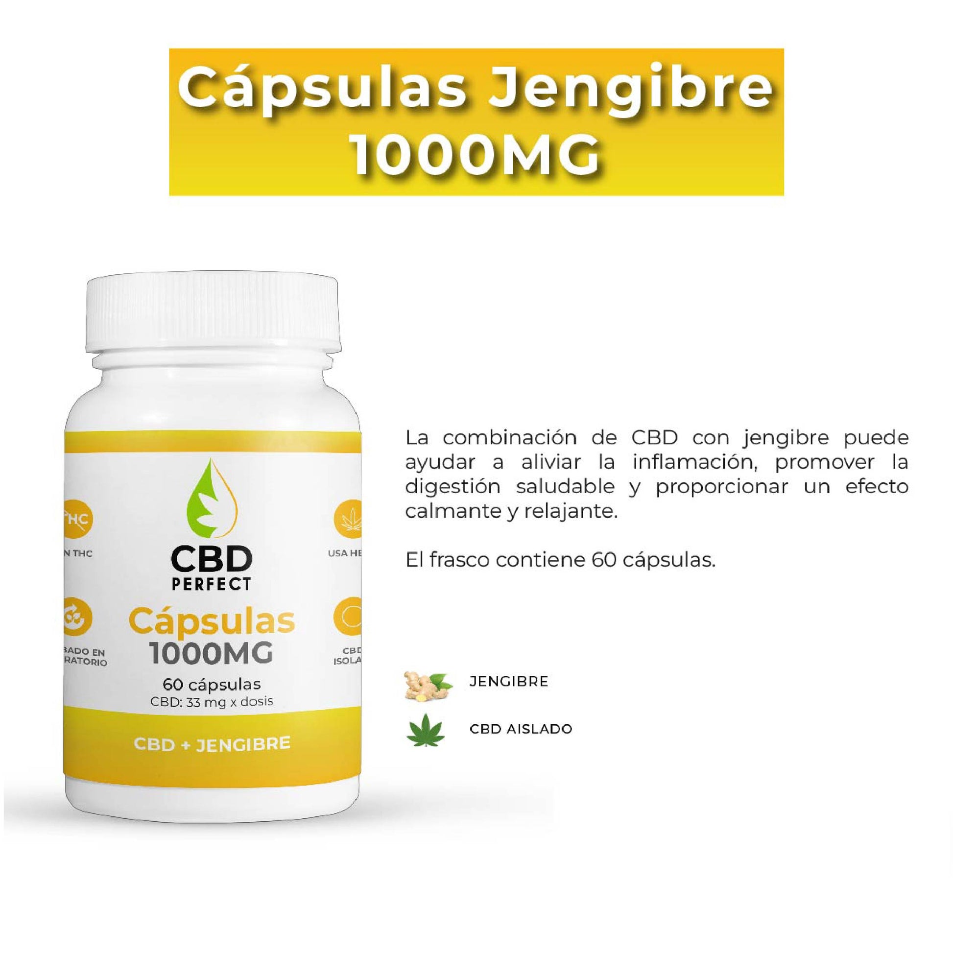 capsulas CBD jengibre 1000mg